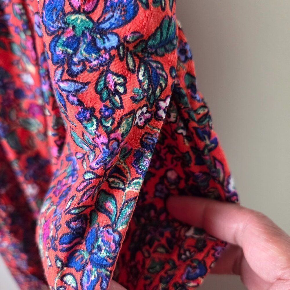 NWOT UNIVERSAL THREAD BOHO FLORAL SURPLICE V NECK TANK MAXI TIERED DRESS SZ M - Picture 2 of 15